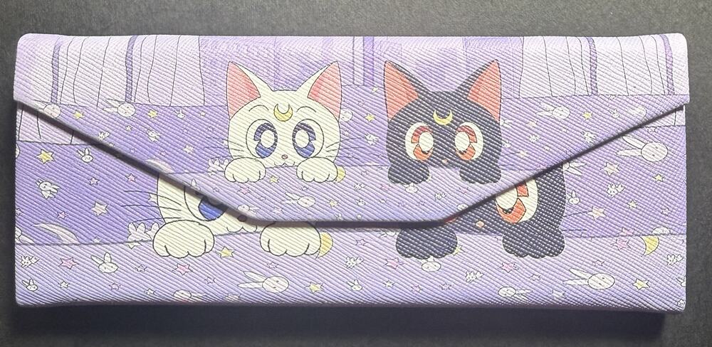 Sailor Moon Themed Hard Shell Eyeglasses Case featuring Luna & Artemis